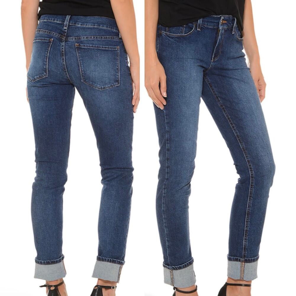 Mott & Bow Boyfriend Jeans 27 Womens Slim Straight Denim Mid Rise Cotton Stretch